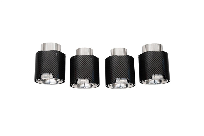 CORSA Performance Corsa 20-23 Chevrolet Corvette C8 RWD 4.5in Carbon Fiber Polished Tip Kit (For Corsa Exhaust Only) 21109CF 21109CF Photo - Primary
