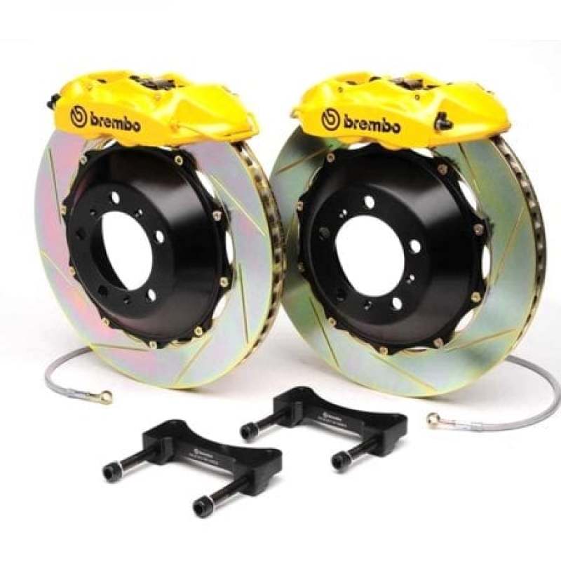 Brembo 05-06 GT Front GT BBK 6 Piston Cast 390x35 2pc Rotor Slotted Type-5- Fluo. Yellow 1TC.9025A7