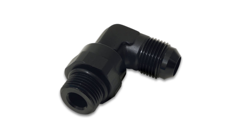 Vibrant -10AN Male Flare to Male -10AN ORB Swivel 90 Degree Adapter Fitting - Anodized Black 16968 16968 Photo - Primary