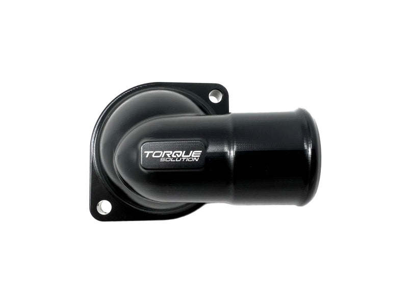 Torque Solution 02-14 Subaru WRX / 04-21 Subaru STI Billet Thermostat Housing - Black Anodized TS-SU-755