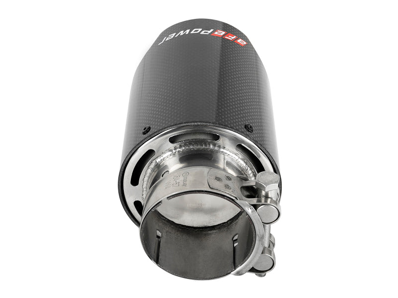 aFe MACH Force-Xp 409 SS Clamp-On Exhaust Tip 2.5in. Inlet / 4in. Outlet / 7in. L - Carbon 49T25404-C07 49T25404-C07 Photo - Unmounted