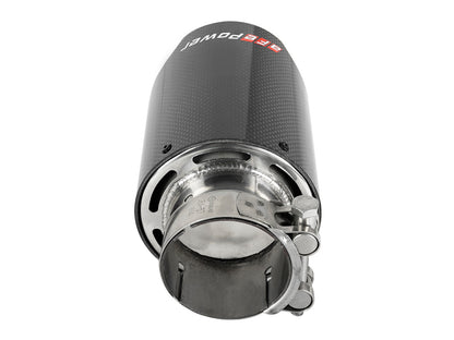 aFe MACH Force-Xp 409 SS Clamp-On Exhaust Tip 2.5in. Inlet / 4in. Outlet / 7in. L - Carbon 49T25404-C07 49T25404-C07 Photo - Unmounted