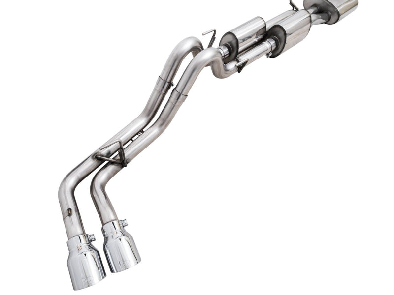 AWE Tuning AWE 16-22 Toyota Tacoma 0FG Catback Exhaust w/ BashGuard - Dual Chrome Silver Tips 3015-32826 3015-32826 Photo - out of package