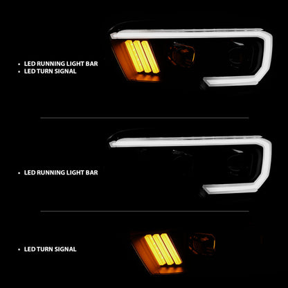 Anzo  16-17 Toyota Tacoma Projector Headlights w/ Plank Style Design 111379 User 7