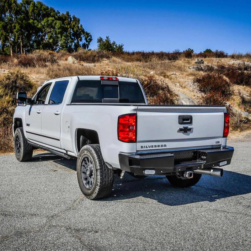 Westin 14-18 Chevrolet Silverado HDX Bandit Rear Bumper - Black 58-341155 58-341155 Photo - Mounted