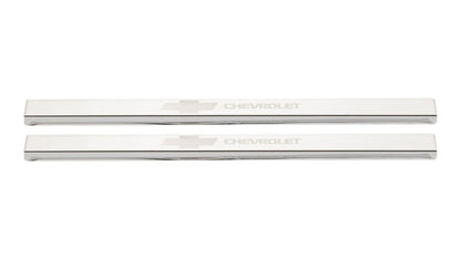 Putco 2019+ Chevrolet Silv LD Fits Double Cab and Regular Cab (2pc) w/ Bow Tie Etching SS Door Sills 95181GM-1 95181GM-1 Photo - Primary