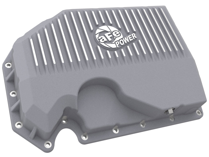 aFe 05-19 VW 1.8L/2.0L w/o Oil Sensor Engine Oil Pan Raw POWER Street Series w/ Machined Fins 46-71240A 46-71240A Photo - Unmounted