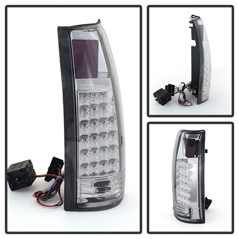SPYDER Xtune Yukon Denali 99-00 LED Tail Lights Chrome ALT-JH-CCK88-LED-C 9022432 9022432 Photo - Unmounted