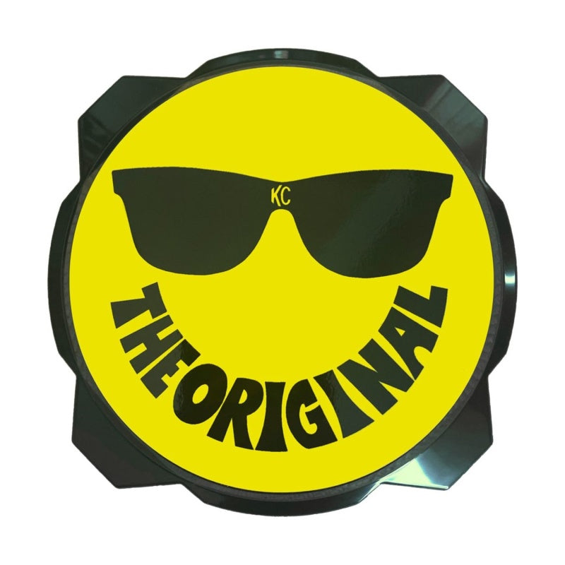 KC HiLiTES 6in. Hard Cover for Gravity Pro6 LED Lights (Single) - Smiley Face- Yellow/Black KC Logo 5114 5114 Photo - Primary