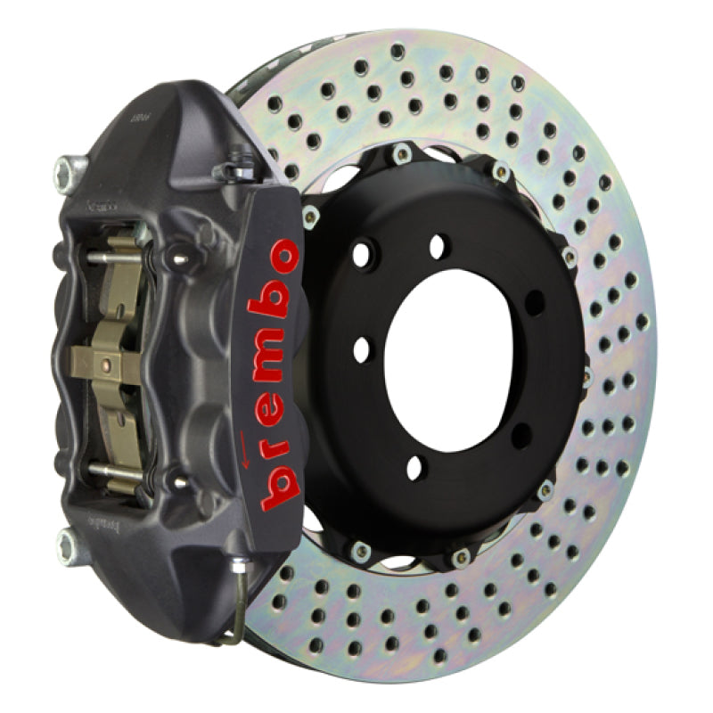 Brembo 07-15 TT 3.2L/09-15 TTS/12-13 TT RS Rr GTS BBK 4 Pist Cast 328x28 2pc Rotor Drilled-Black HA 2P1.6007AS 2P1.6007AS Photo - Primary
