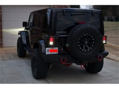 Spyder Jeep Wrangler 07-15 LED Tail Lights Black ALT-YD-JWA07-LED-BK 5070395 5070395 Photo - Mounted