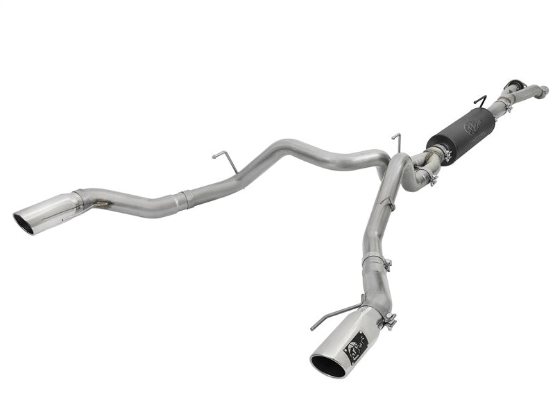 aFe MACHForce-XP 3in to 3-1/2in 304 SS Cat-Back Exhaust w/Polished Tips 17-18 Ford F-150 Raptor 3.5L 49-33094-P 49-33094-P Photo - Primary