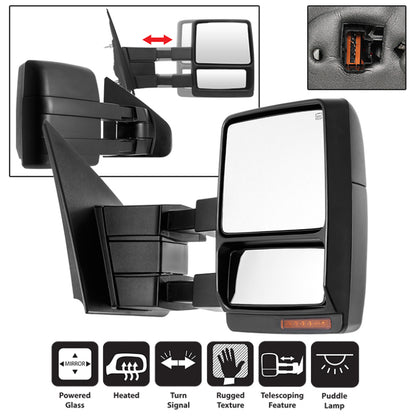 SPYDER Xtune Ford F150 07-14 Power Heated Amber LED Signal Telescoping Mirror Right MIR-FF15007S-PWH-AM-R 9935398 9935398 Photo - Primary