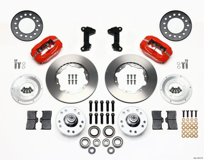 Wilwood Forged Dynalite Front Kit 11.00in Red 74-80 Pinto/Mustang II Disc Spindle only 140-11017-R 140-11017-R Photo - Primary