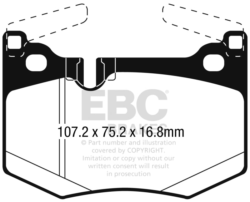 EBC 15-17 Lexus RC F / 16-18 Lexus GS F Yellowstuff Rear Brake Pads DP42261R DP42261R Photo - Primary