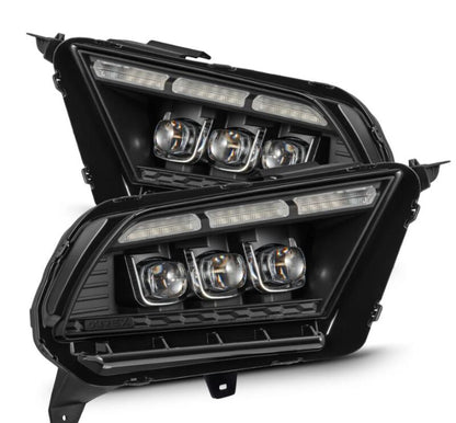 AlphaRex 10-12 Ford Mustang NOVA-Series LED Projector Headlights Blk w/Activ Light & Seq.Sig /SB DRL 880489 880489 Photo - Primary