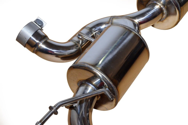 Injen 07-17 Jeep Wrangler JK 3.6L/3.8L 63mm Polished Axle-back Exhaust w/ 4in Black Tips SES5004P SES5004P Photo - Unmounted