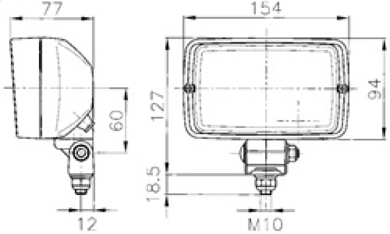 Hella Worklight 1Ga H15522041 H15522041 Technical Drawing
