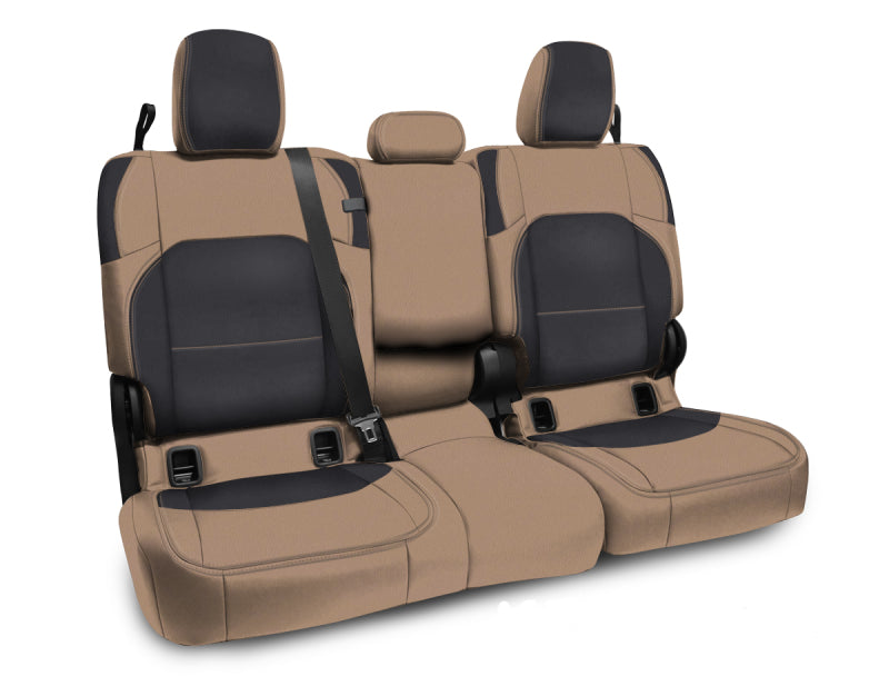 PRP Seats PRP 2020+ Jeep Gladiator JT Rear Bench Cover with Leather Interior - Black/Tan B056-04 B056-04 Photo - Primary