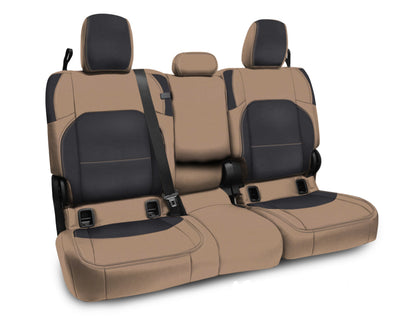 PRP Seats PRP 2020+ Jeep Gladiator JT Rear Bench Cover with Leather Interior - Black/Tan B056-04 B056-04 Photo - Primary