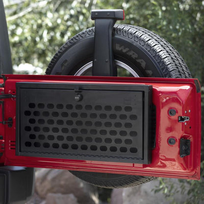 Tuffy Products Tuffy Jeep Wrangler Molle Tailgate Lockbox W/ Combo Lock 366-01-A 366-01-A Photo - Close Up