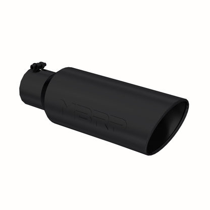 MBRP Universal Tip 6in OD Rolled End 4in Inlet 18in L Black Coated Exhaust T5130BLK Photo - Primary
