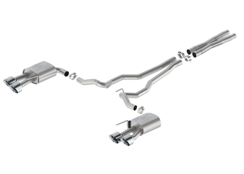 Ford Racing 2024 Mustang 5.0L Sport Non-Active Cat-Back Exhaust w/Valance - Chrome Tip M-5200-M5SCV M-5200-M5SCV Photo - Primary