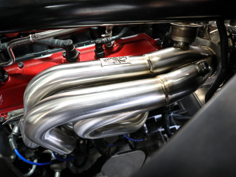 aFe Twisted 304SS Header 2020 Chevy Corvette (C8) 6.2L V8 - Titanium Ceramic Coated 48-34148-T 48-34148-T Photo - Mounted