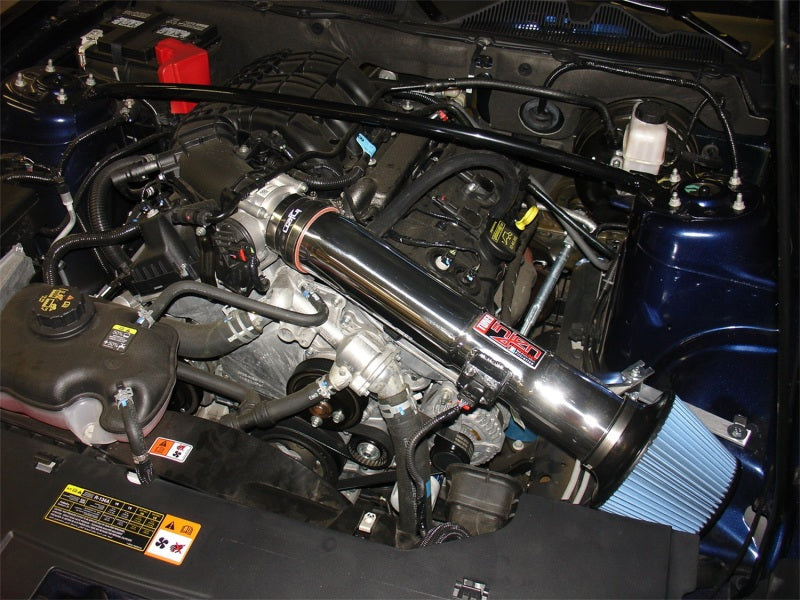 Injen 11-13 Ford Mustang V6 3.7L Polished Power-Flow Air Intake System PF9022P PF9022P Photo - Mounted