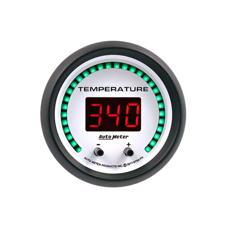 Autometer 52.4mm White Switchable 60-340 Degrees F / 40-170 Degrees C Phantom Elite Digital Gauge 6754-PH 6754-PH User 1
