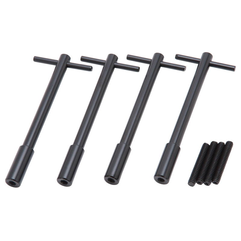 Edelbrock VC HOLD DOWN KIT T-BAR 1/4"-20 THREAD 5" LONG BLACK (SET OF 4) 44023 Photo - Primary