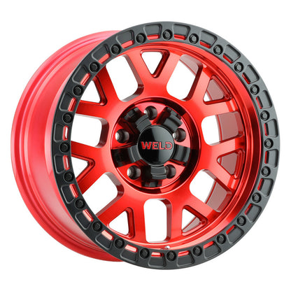 Weld Off-Road W133 17X9 Cinch 5X114.3 5X127 ET-12 BS4.50 Candy Red / Satin Black Ring 78.1 W13379026450 W13379026450 Photo - Primary