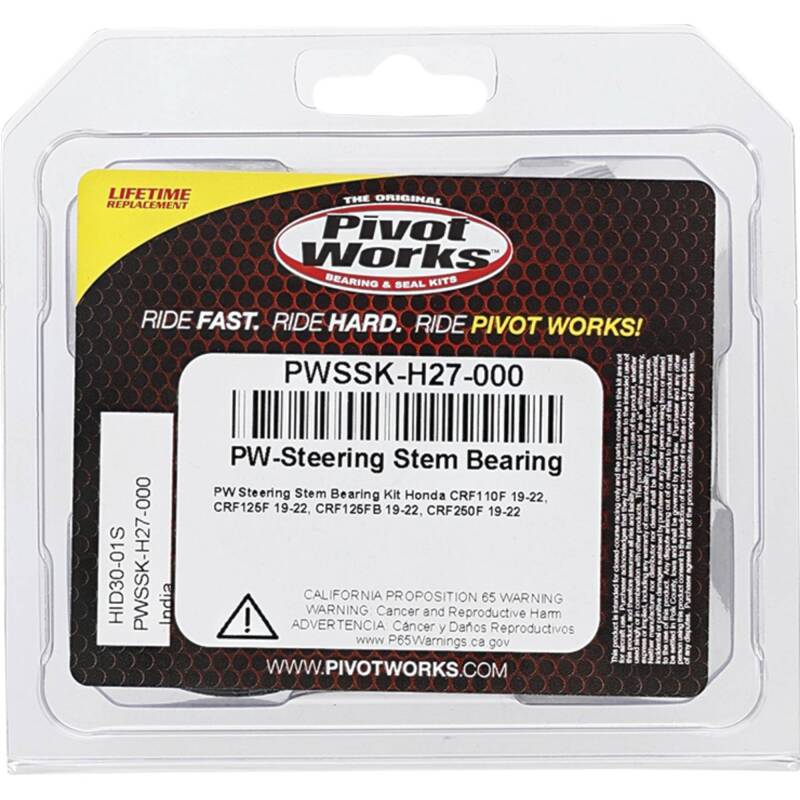 Pivot Works 19-23 Honda CRF110F PW Steering Stem Bearing Kit PWSSK-H27-000 PWSSK-H27-000 Photo - Primary