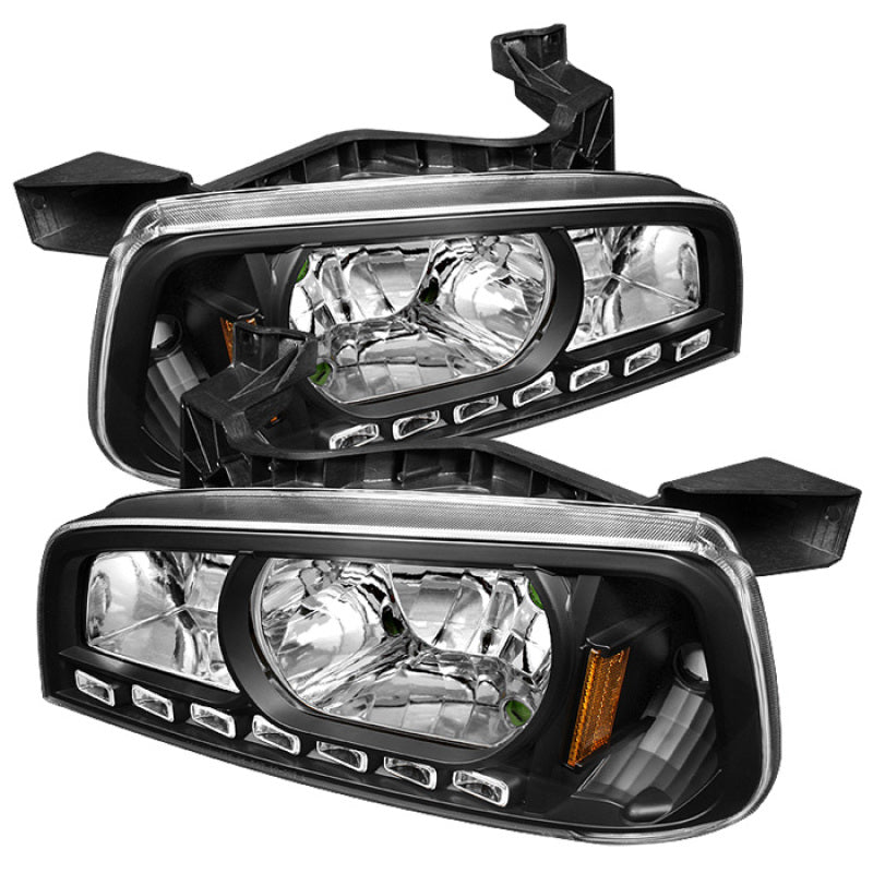 SPYDER Xtune Dodge Charger 06-10 1Pc LED Crystal Headlights Black HD-ON-DCH05-1PC-LED-BK 5017635 5017635 Photo - Primary