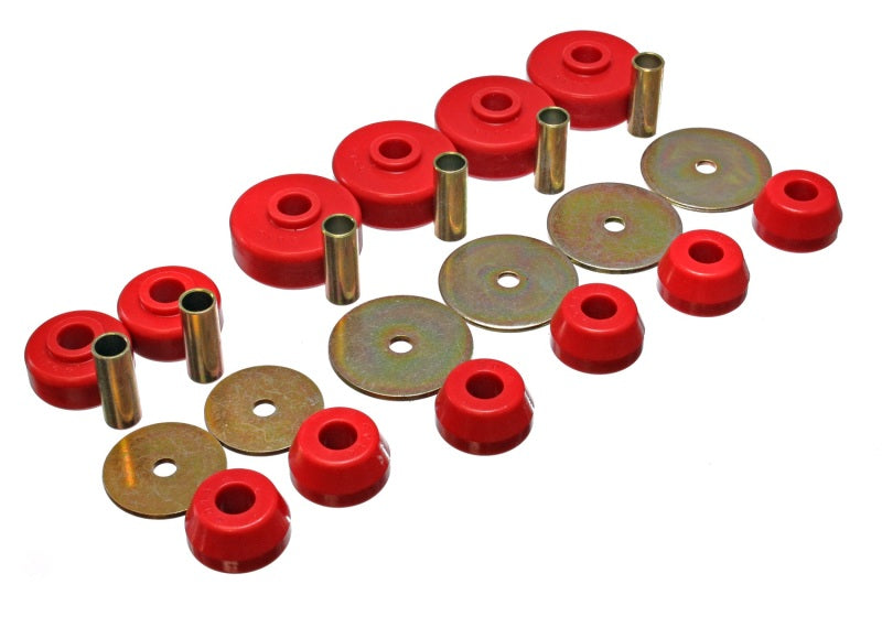 Energy Suspension Body Mount Set Red Toyota Pickup Base 1979-1988 8.4101R Photo - Primary