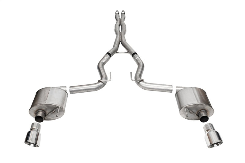 CORSA Performance Corsa 2024 Ford MustangGT Sport Cat-Back Exhaust System 3.0in Dual Rear Exit w/4.5in Pro Series Tips 21254