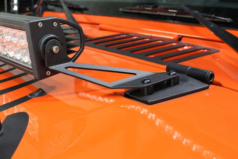 Fishbone Offroad 07-18 Jeep Wrangler JK Hood Light Mount Brackets FB21066 FB21066 Photo - lifestyle view
