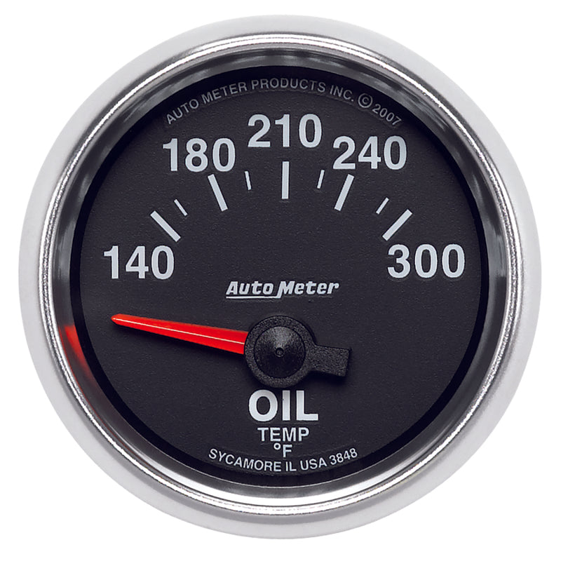 Autometer GS 52mm 140-300 Deg F Short Sweep Electronic Oil Temperature Gauge 3848 3848 Photo - Primary
