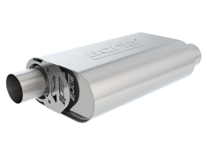 Borla CrateMuffler Stock SBF 289/ 302/ FE BB 2.5 inch Offset/Offset 14in x 4.35in x 9in Oval Muffler 400828 400828 Photo - Primary