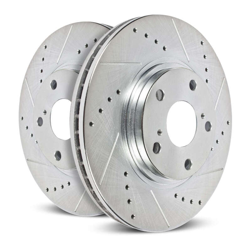 PowerStop Power Stop 20-22 Kia Telluride Front Drilled & Slotted Rotor (Pair) JBR1906XPR JBR1906XPR Photo - Unmounted