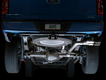 AWE Tuning AWE 0FG 21+ Ford F150 Dual Side Exit Cat-Back Exhaust - 4.5in Diamond Black Tips 3015-23059 3015-23059 Photo - Mounted