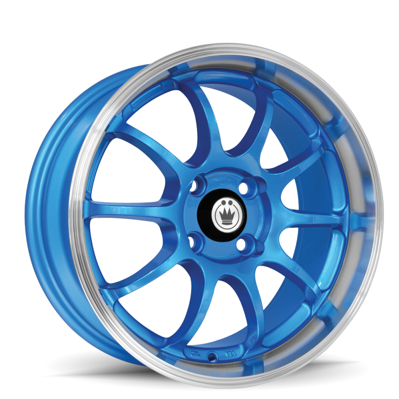 Konig Lightning Wheel Blue/Machine Lip 15X7 +38 4X100 LI57100383 Photo - Primary