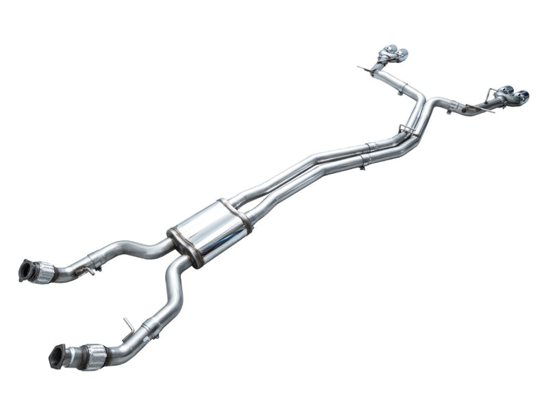 AWE Tuning 19-23 Audi C8 S6/S7 2.9T V6 AWD Track Edition Exhaust - Chrome Silver Tips 3020-42101 3020-42101 Photo - out of package