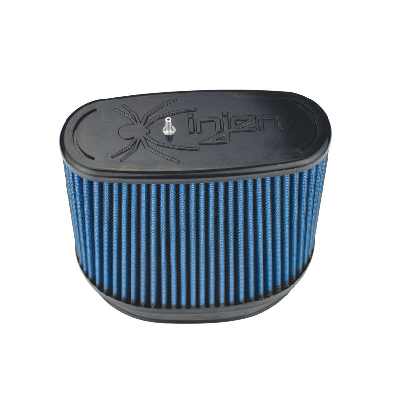 Injen NanoWeb Dry Air Filter 6.70x4.54 Oval neck/ 7.69 x 5.68 Base/ 7.25 Tall w/Barb Fit - 70 Pleat X-1083-BB X-1083-BB Photo - out of package