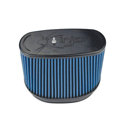 Injen NanoWeb Dry Air Filter 6.70x4.54 Oval neck/ 7.69 x 5.68 Base/ 7.25 Tall w/Barb Fit - 70 Pleat X-1083-BB X-1083-BB Photo - out of package