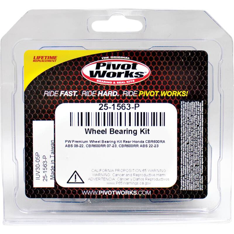 Pivot Works Honda Wheel Bearing Kit Premium Bearings 25-1563-P 25-1563-P Photo - Primary