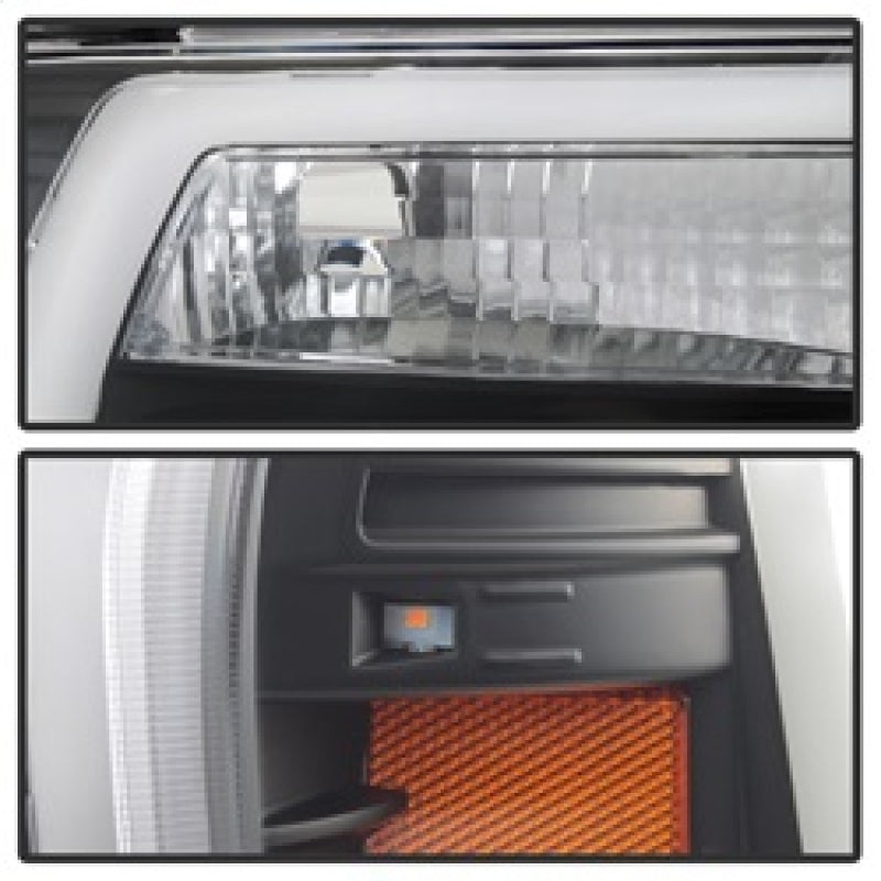 Spyder 04-08 Ford F-150 Projector Headlights - Light Bar DRL - Black PRO-YD-FF15004V2-LB-BK 5084484 5084484 Photo - Unmounted