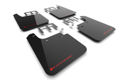 Rally Armor 19-24 Gen 4 Chevy Silverado 1500 Black UR Mud Flap Metallic Red Logo MF121-UR-BLK-RD MF121-UR-BLK-RD Photo - Primary