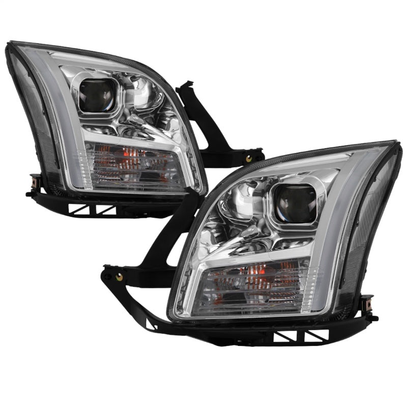 SPYDER xTune 06-09 Ford Fusion Light Bar DRL Projector Headlights - Chrome (PRO-JH-FFU06-LB-C) 9042126 9042126 Photo - Primary