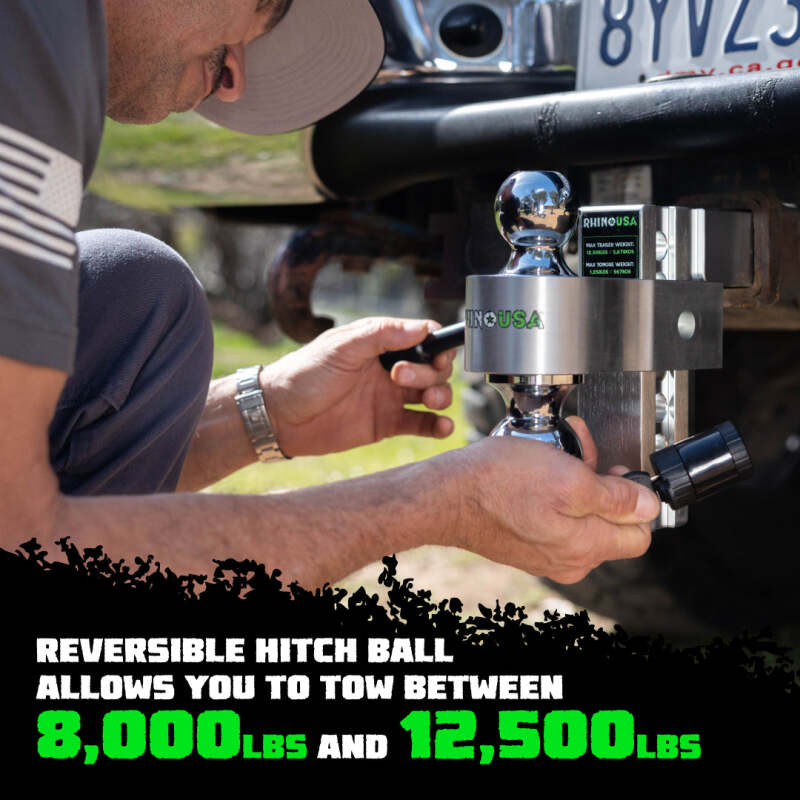 Rhino USA 6In Heavy Duty Drop Hitch - 2In (Silver) RG-HTDROP2-SVR RG-HTDROP2-SVR User 4